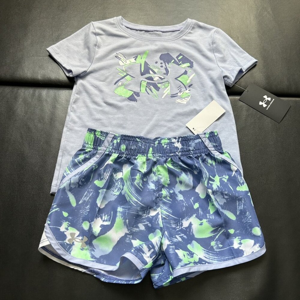NWT Under Armour Glitter Athletic Set Girls Size 3T